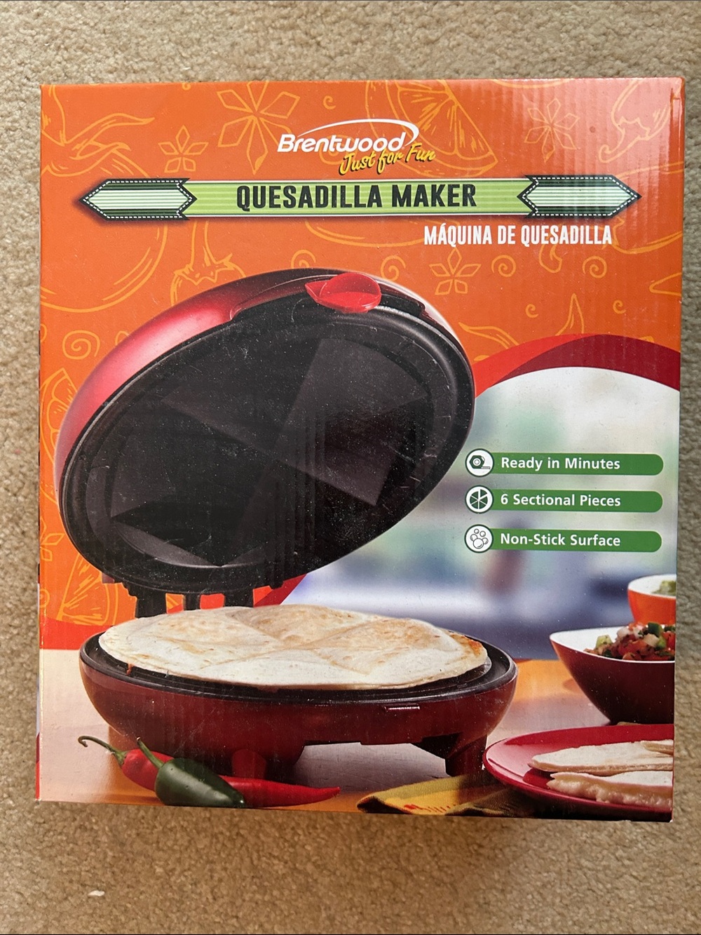 Brentwood Red Quesadilla Maker